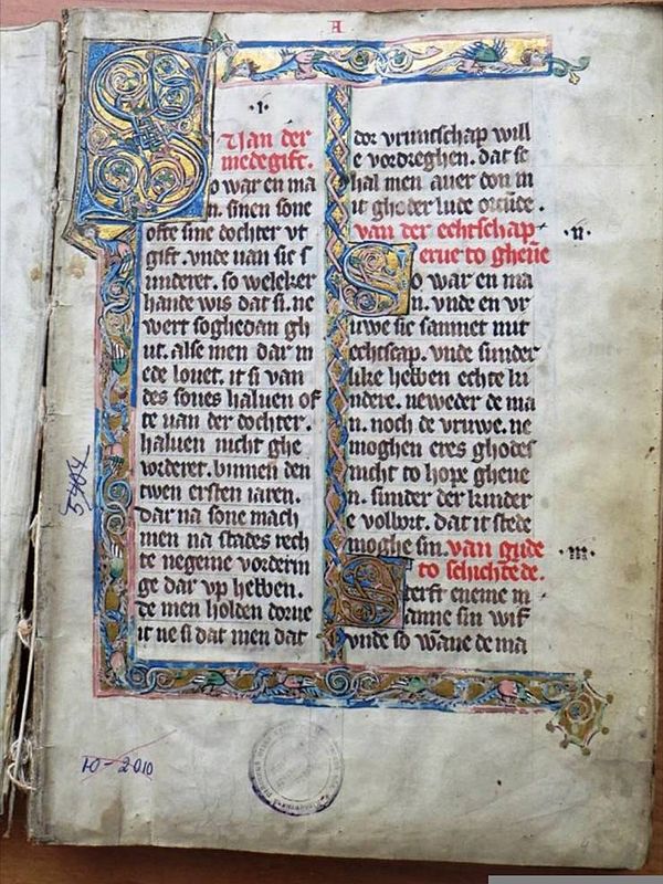 "Bardewik Codex" of Lübeck Law, written in 1294, Jurjewetz, Kunsthist. Museum I-OKM-2010
