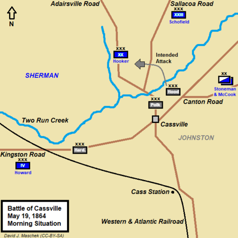 Battle of Cassville, morning Battle of Cassville morning.png