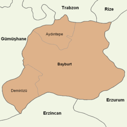 Bayburt xəritədə