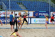 Deutsch: Beachhandball Europameisterschaften 2019 (Beach handball Euro); Tag 3: 4. Juli 2019 – Frauen, Hauptrunde Gruppe II, Deutschland-Spanien 1:2 (18:24, 24:14, 8:9) English: Beach handball Euro; Day 3: 4 July 2019 – Women Main Round Group II – Germany-Spain 1:2 (18:24, 24:14, 8:9)