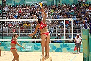 Deutsch: Beachvolleyball bei den Olympischen Jugendspielen 2018; Tag 11, 17. Oktober 2018; Mädchen, Finale – Italien (Claudia Scampoli & Nicol Bertozzi)- Russland (Maria Woronina & Maria Botscharow) 0:2 (19–21/19–21) English: Beach volleyball at the 2018 Summer Youth Olympics at 17 October 2018 – Girls Final – Italy (Claudia Scampoli & Nicol Bertozzi) - Russia (Maria Voronina & Maria Bocharova) 0:2 (19–21/19–21)