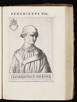 Папа Бенедикт VIII (позна гравира из 16. века)
