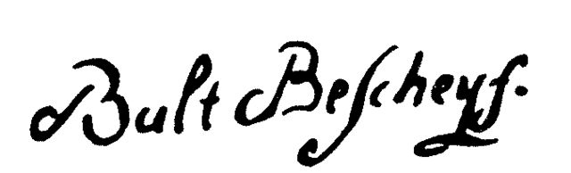 signature de Balthazar Beschey