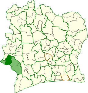 Bloléquin Department location in Cavally Region (Côte d'Ivoire).svg