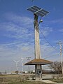 Bowling Green Wind Farm - kiosk, north turbines - 18074.JPG