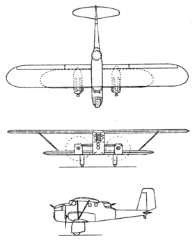 vue en plan de l’avion