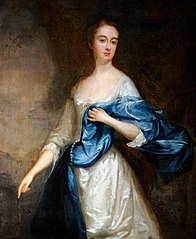 An Unknown Young Lady in White with a Blue Mantle