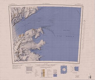 Northern part of the Churchill Mountains with the Kiwi Pass (left edge of the map)