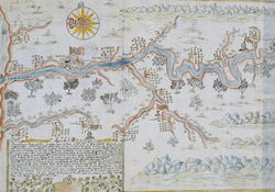 An old drawn geographical description of Cagayan River (Juan Luis de Acosta, Circa 1720)