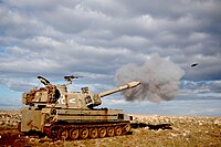 Cannon fire - M109 self-propelled howitzer.jpg
