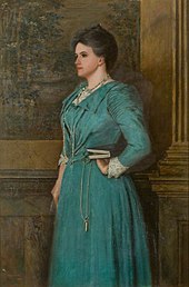 Portrait of Kipling's wife, Caroline Starr Balestier, by his cousin Sir Philip Burne-Jones