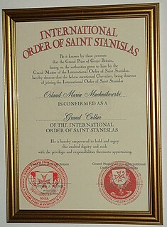 International Order of Saint Stanislaus organization