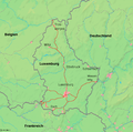Map of current railways in Luxembourg