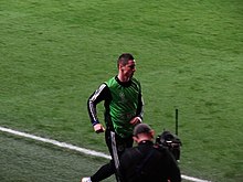 Torres warming up during a Champions League match against Paris Saint-Germain in April 2014 Chelsea FC v Paris Saint-Germain, 8 April 2014 (20).jpg