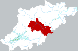 Location of Tonglu County within Hangzhou