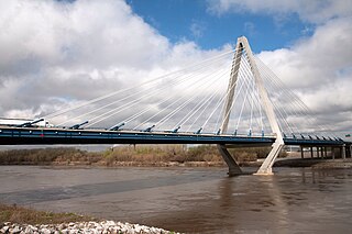 <span class="mw-page-title-main">Christopher S. Bond Bridge (Kansas City, Missouri)</span> Cable-stayed bridge across the Missouri River in Missouri