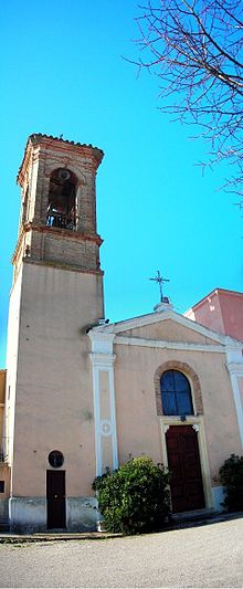 La chiesa di San Giovanni Battista, a Pieve di Campo.