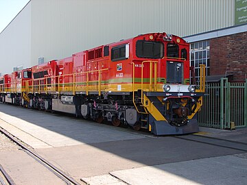 Front und rechte Seite der 44 001 in Koedoespoort am 29. September 2015