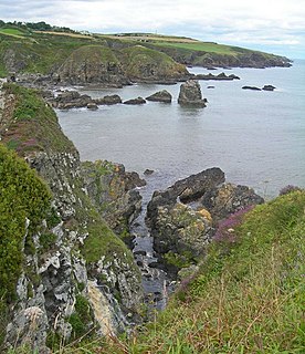 Doonie Point cape in Aberdeenshire, Scotland, UK