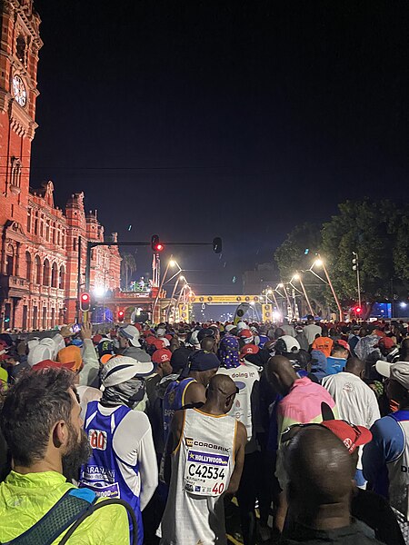 Runners waiting for the start of the 2023 Comrades Marathon