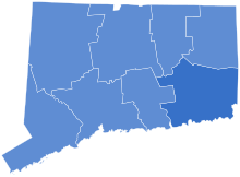 Results by county:
Malloy--60-70%
Malloy--50-60% Connecticut Governor Democratic primary, 2010.svg