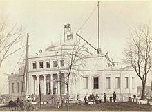 Image of library under construction in 1895-6. Construction of Library.jpg