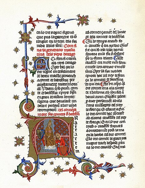 Fitxer:Crònica dels reys d'Aragó e comtes de Barcelona Manuscrito nº 17, folio 24v.jpg