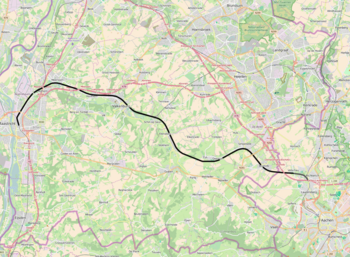 Lijn van de spoorlijn Aken – Maastricht