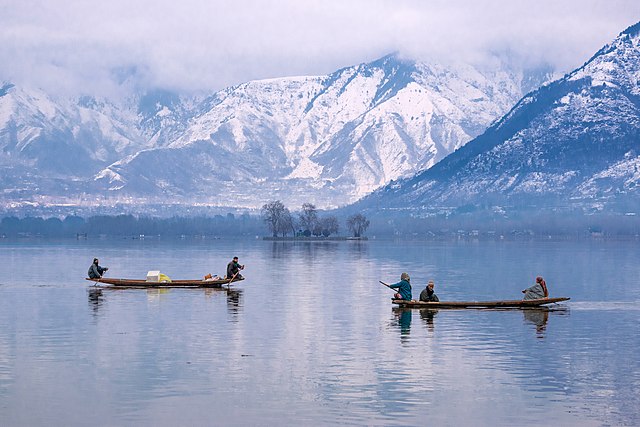 View of Dal lake and Char Chinar