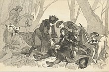 Nineteenth-century depiction of William's deadly fall from his horse De dodelijke val van Willem III tijdens een jachtpartij, 1702, RP-P-OB-82.969 (cropped).jpg