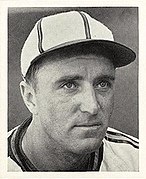 Denny Galehouse, starting pitcher in the game for the Boston Red Sox