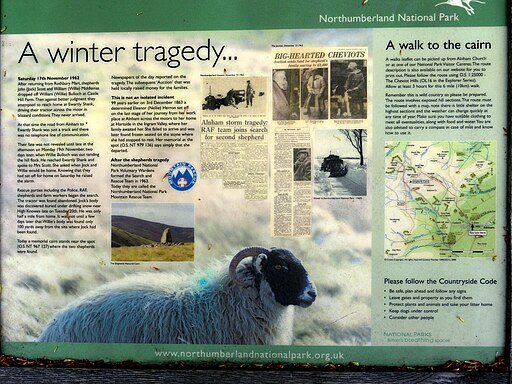 Detail of National Park information board outside Alnham Church - geograph.org.uk - 2386130