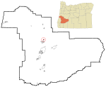 Douglas County Oregon Incorporated and Unincorporated areas Oakland Highlighted.svg