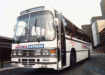 A National Express Dominant IV-bodied Leyland Tiger in Liverpool in 1982. DupleDominant.jpg