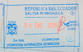 Old style exit stamp from Ecuador from 2016