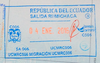 Exit stamp