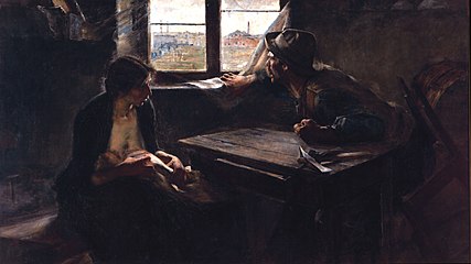 Ernesto de la Cárcova'nın Sin pan y sin trabajo (1894)