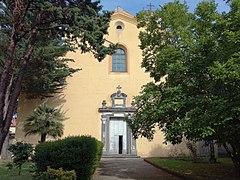 Buitenkant van de kerk van het complex van de Hermitage van de Camaldulenses