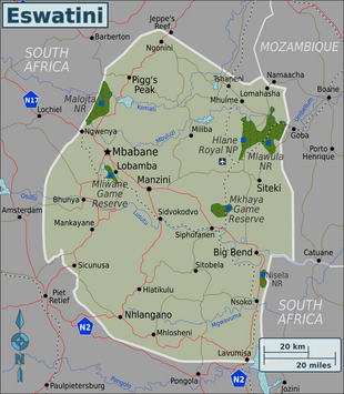 Eswatini Regions map.png