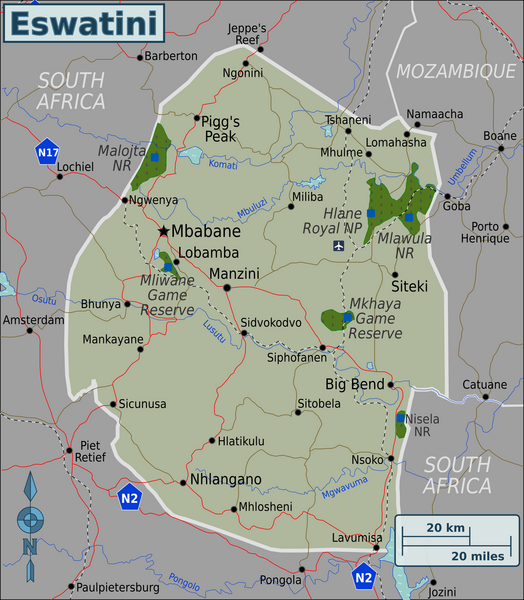 File:Eswatini Regions map.png