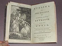 Frontispiece of volume two of fourth edition of Evelina