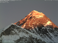 Everest alpenglow sunset from webcam EverestSunset.png