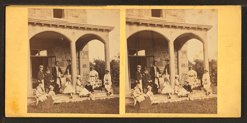 File:Family gathering in the front porch, from Robert N. Dennis collection of stereoscopic views.jpg