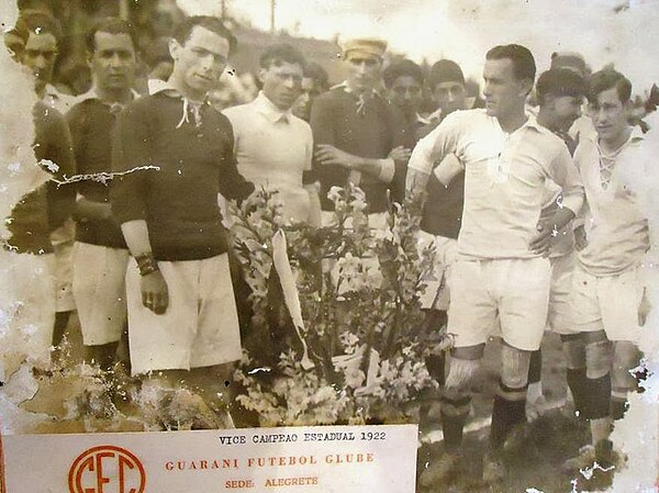 Final of the Campeonato Gaúcho of 1922 between Guarani FC from Alegrete and Grêmio