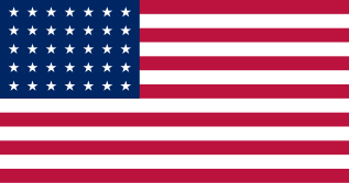 United States flag in 1865 US flag 35 stars.svg