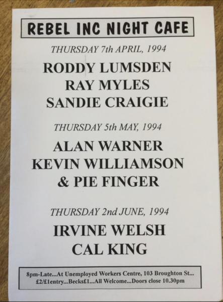 File:Flyer for Rebel Inc Night Cafe featuring Roddy Lumsden - 1994.png