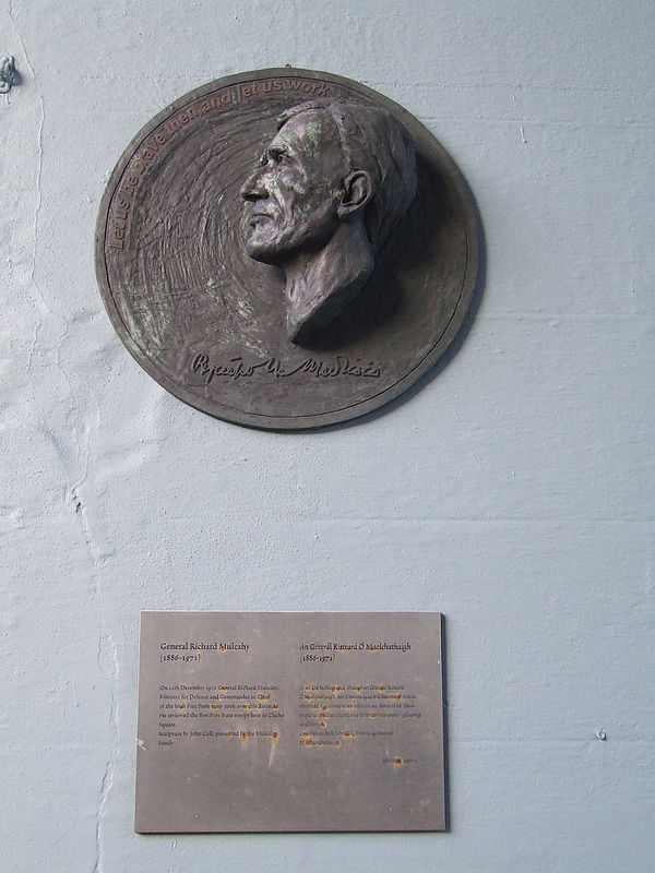 Commemorative relief of General Richard Mulcahy at Collins Barracks, Dublin