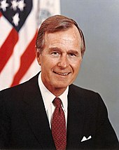 January 20: George H. W. Bush, the Vice President of the United States, begins his second term George H. W. Bush White House photo.jpg