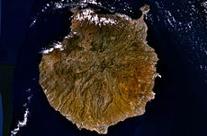 Fotografía de satélite de Gran Canaria