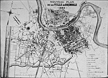 Grenoble i 1882, befæstningerne og Berriat-distriktet